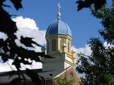 The dome of Immaculate Conception Chapel on the U.D. campus.