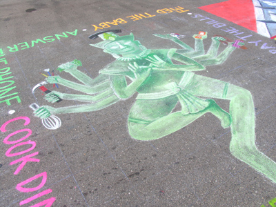 Twenty-first century sidewalk artists struggle to achieve relevance.