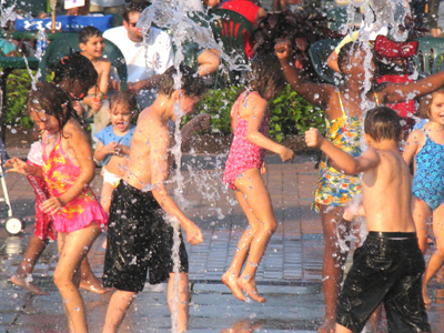 They`re having fun now, but just try to get these kids to take a bath.