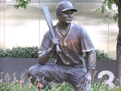 Time to cut the grass around the on-deck circle.