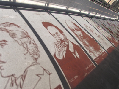 We pay homage to these great artists by walking on them.