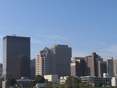 The Dayton skyline.