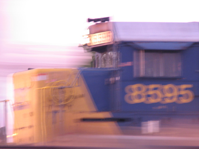 My baby takes the morning train.