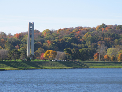 A bit more colorful than October 10, and the tree shadows are less dense.