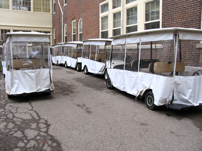 Vatican security forces maintain several Popemobiles in order to thwart potential saboteurs.