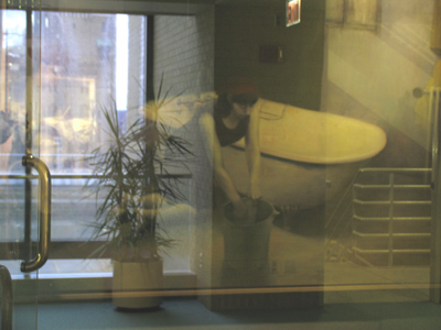 The scrubwoman`s ghost.