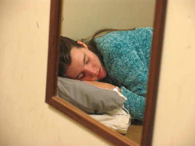 Practice rooms are equipped with mirrors so vocalists can watch themselves as they, uh, sing.