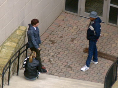 People from above:  smokers.