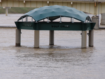 The river was a bit higher than normal . . . 