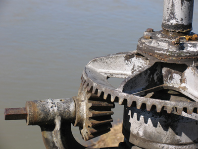 They use this valve to turn off the river at night.