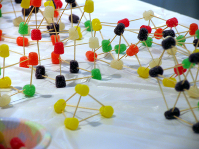 `Let`s [wash our hands and then] play with the gum drops!`