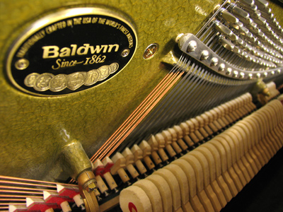 The heart of an upright piano.