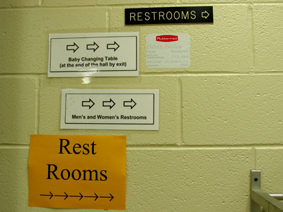 Yes, but where are the restrooms?