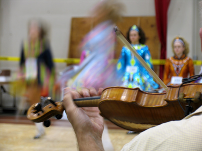 You can`t have an Irish dancing competition without a fiddle.