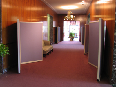 Site of my new photo exhibit -- before.