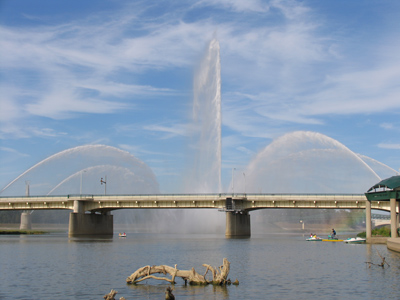 The cycle of water evaporation, condensation and precipitation, all in one shot.