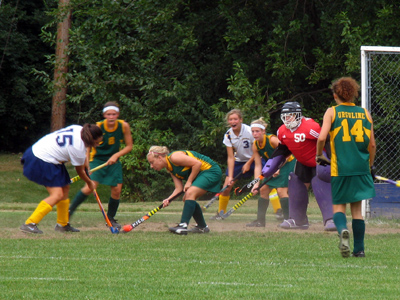 Who let in the football player?