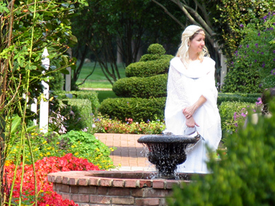 Lady Galadriel in the Forest of Lothlorien.