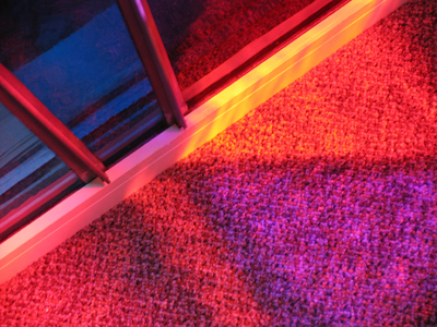 Oh great, the stained glass has stained the rug.