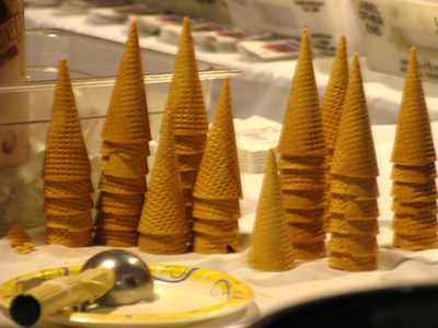 It was cold and rainy -- a perfect day for ice cream.