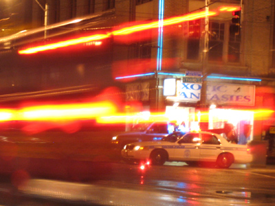 Car wreck at Third and St. Clair.