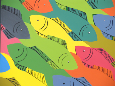 You can`t tell from here, but these fish are very large.