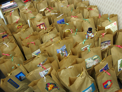 Gift bags for every student employee -- naughty or nice.