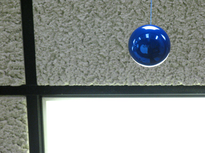 Somewhere in the reflection is me eating lunch.