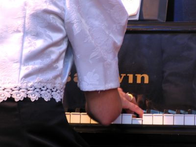 My tendency to sit near the front reached its fanatical peak, as I was farther forward than the accompanist.