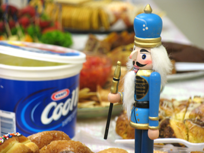 Library employees had a party at 10am and another at 2pm (and I suspect some people had lunch in between).