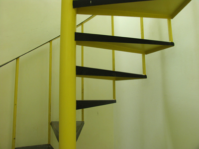 To get to my photography class, we have to climb this staircase . . . 