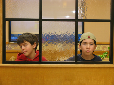 Visiting hours at the penitentiary.