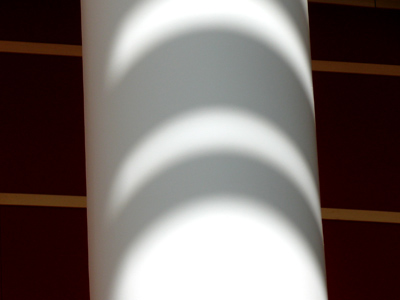 Daylight looks like this because the sun is round.