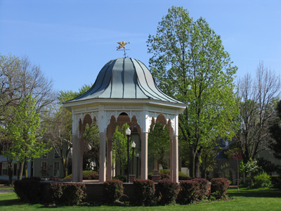My snowy gazebo picture (December 8, 2005) was so popular it will become part of a four-season set of cards.