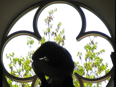 I`m looking over a four-leaf clover.