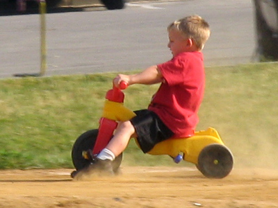 Her little brother can only hope to emulate her.