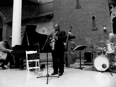 I arrived at the jazz concert a little late, but went directly to the front row, as usual, and started taking pictures . . . 