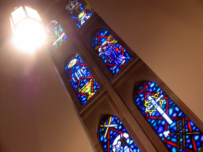 Lutheran stained glass.