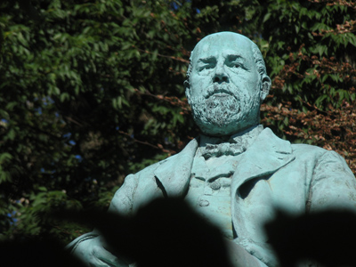 Midst summer`s heat, his heart lies cold.