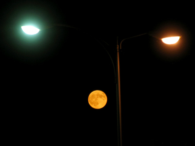 Big orange ball looks small.