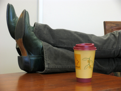 DO YOU PUT YOUR FEET ON THE FURNITURE AT HOME?