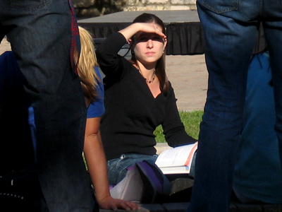 `Can we have class outside today?  Huh, can we? Huh?`