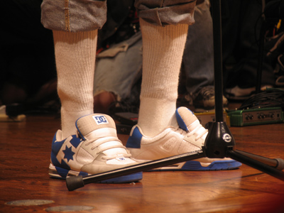 What they`re wearing in New York these days.  This is the lower half of the singer in yesterday`s final photo.