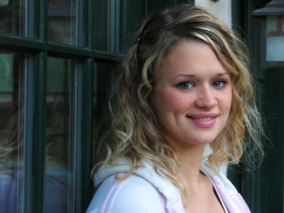 I told her, `I`m glad you brought your dimples with you.`