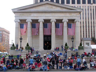 Unusually warm weather brought out an unusually large crowd for the annual Children`s Parade.