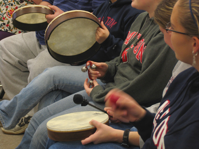 Christmas carols are more fun with percussion.