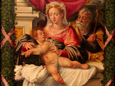 Attributed to Michelangelo Anselmi (Italian), THE HOLY FAMILY, c. 1535-1540.