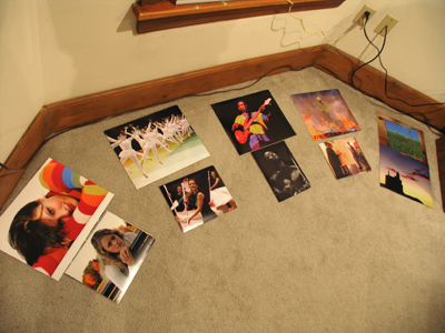 Photos on the floor can mean only one thing:  another exhibition is coming up soon.
