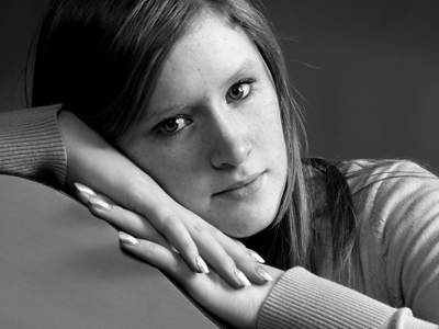 It`s hard to tell from this picture.  Is she blonde?