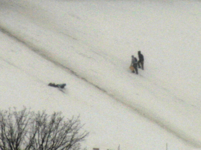 I told you sledding was prohibited.